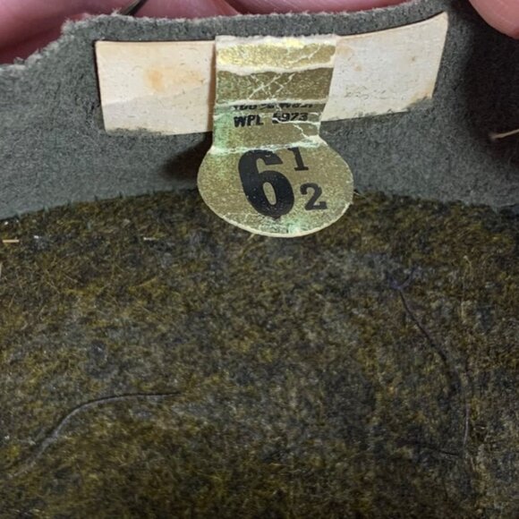 Vintage BOYVILLE Mens Greenish Wool Hat SZ 6.5 Deluxe Quality Sears Roebuck Co - Picture 10 of 11